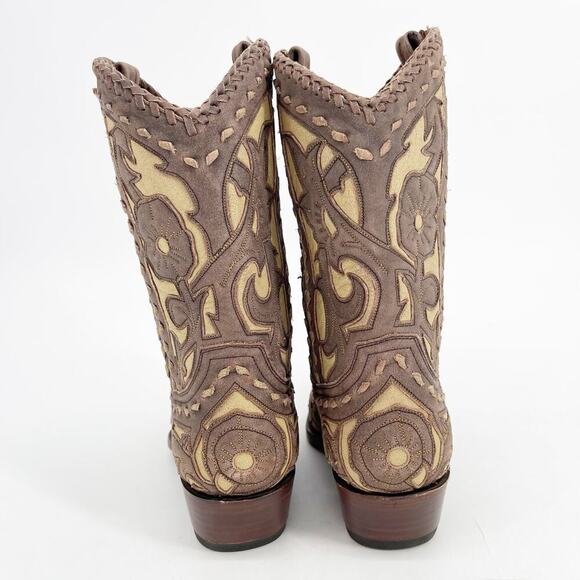 Old Gringo Vintage y2k Jude Brown Floral Overlay Western Cowgirl Boot size 6 - Picture 6 of 10